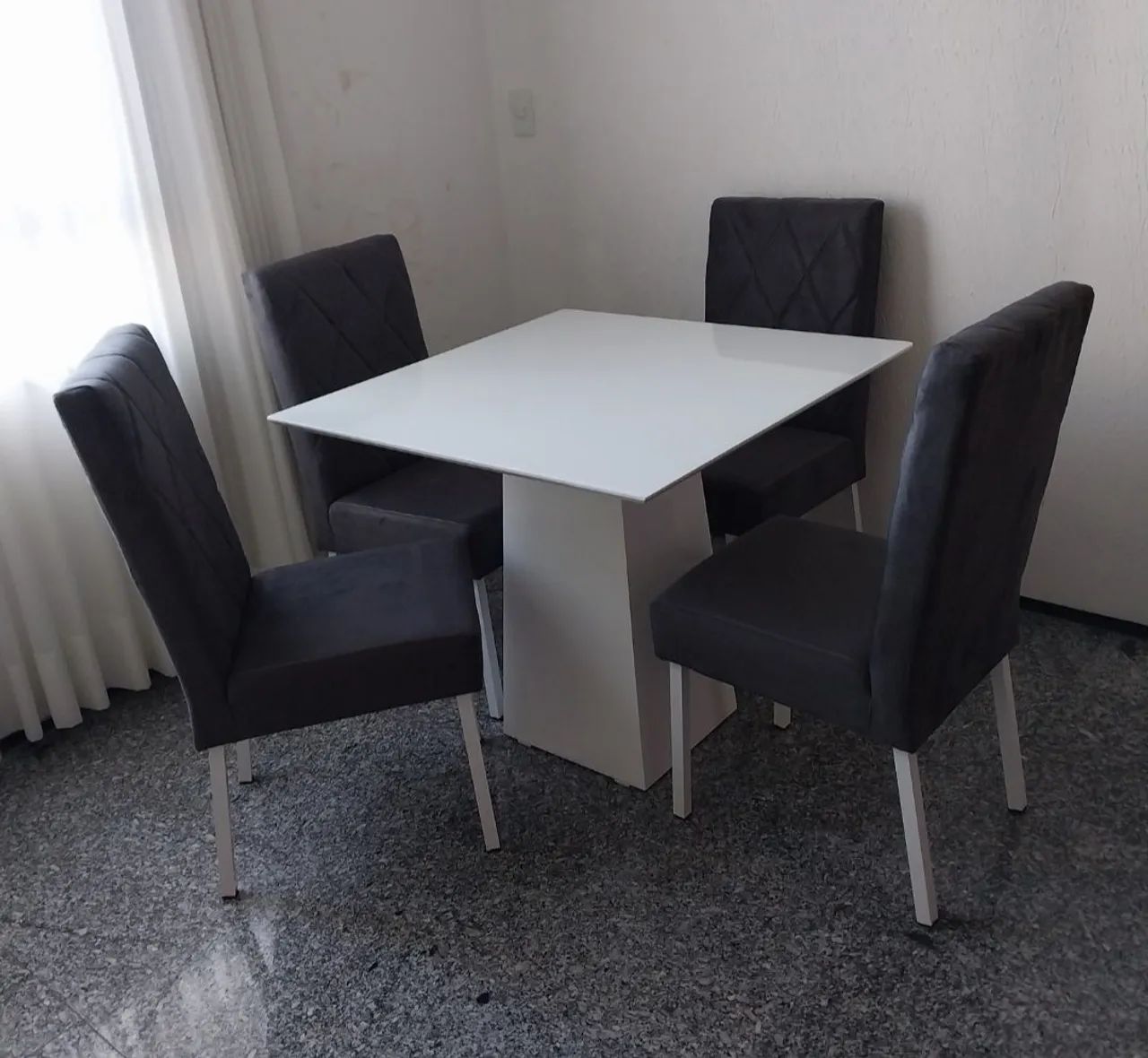 Conjunto Mesa Laqueada 90x90 P.R.O.M.O.Ç.Ã.O - Foto 2
