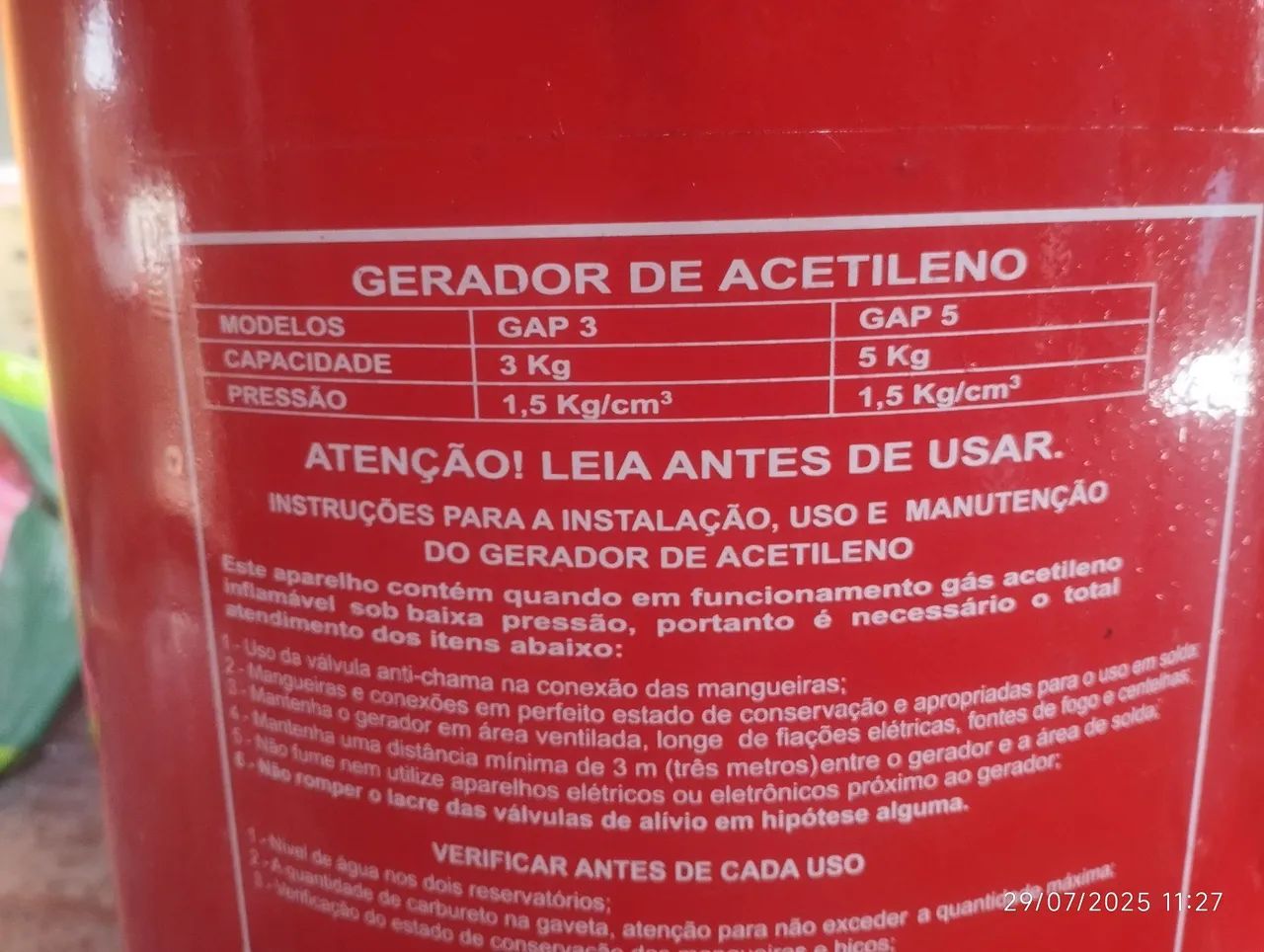 Gerador de acetileno METAL PEM 3kg - Foto 5
