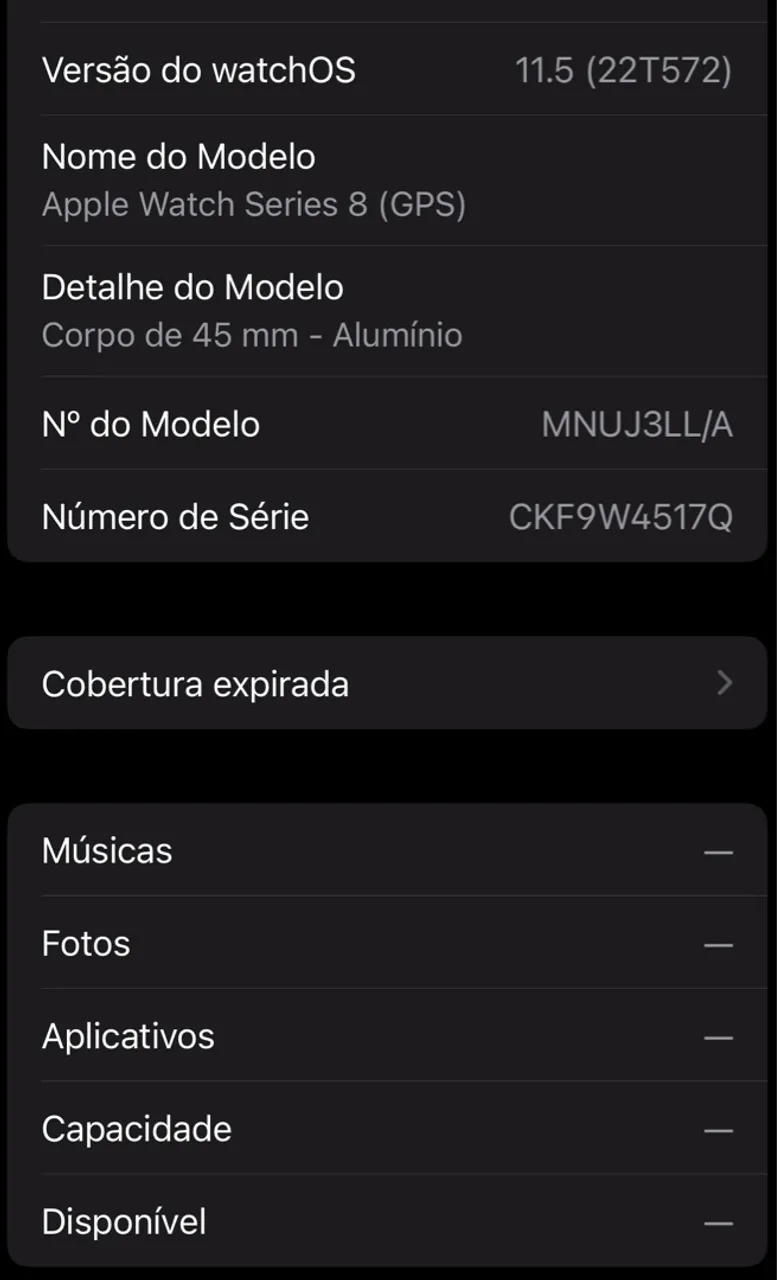 Apple Watch Series 8 (GPS) 45mm Alumínio