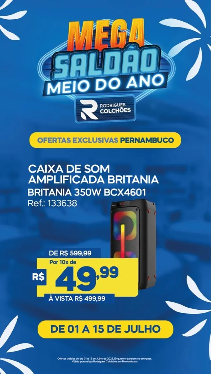 Caixa de Som Amplificada Britânia 350W BCX4601