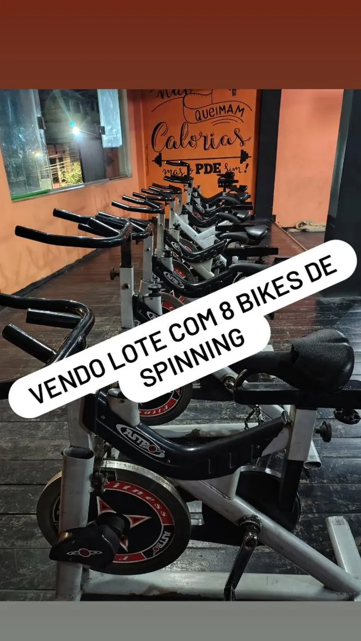 Lote com 8 Bikes de Spinning Astro ,esteiras e elípticos