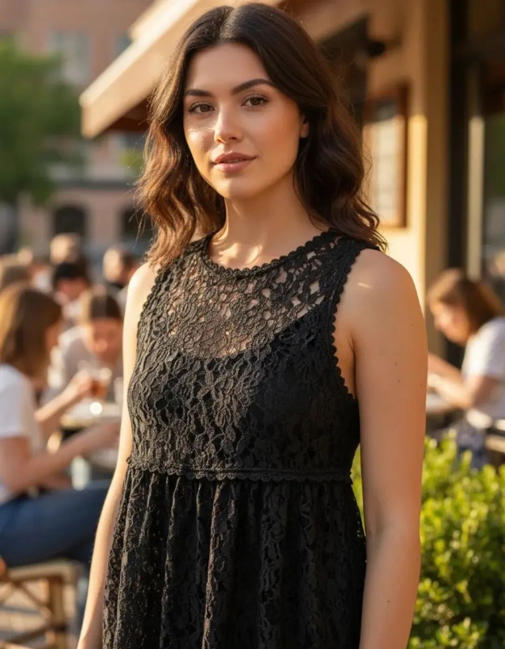 blusa de renda preta forever 21 - Foto 3