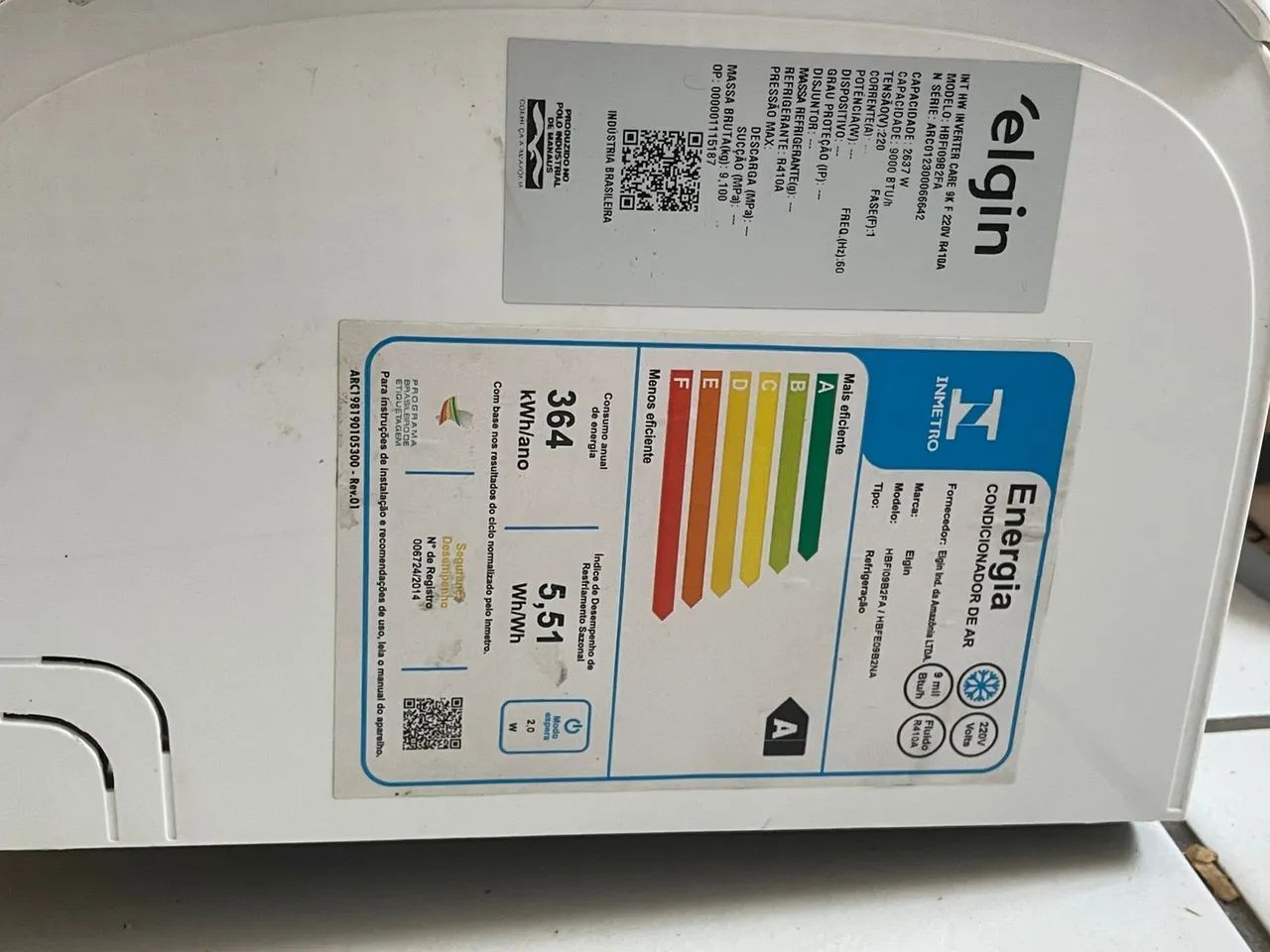Ar Condicionado Elgin Inverter 9.000 btus - Foto 3