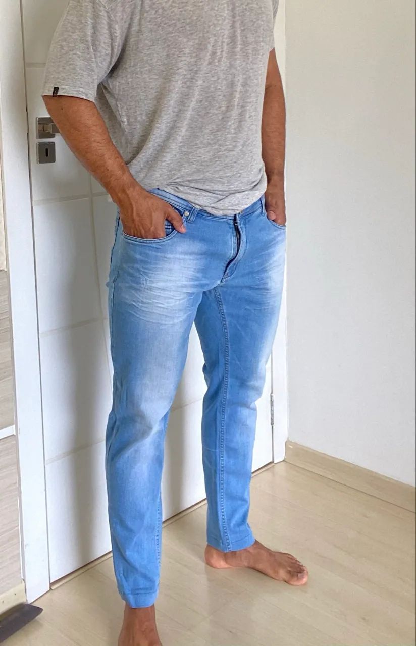 Calça Jeans com elastano 44 - Foto 2