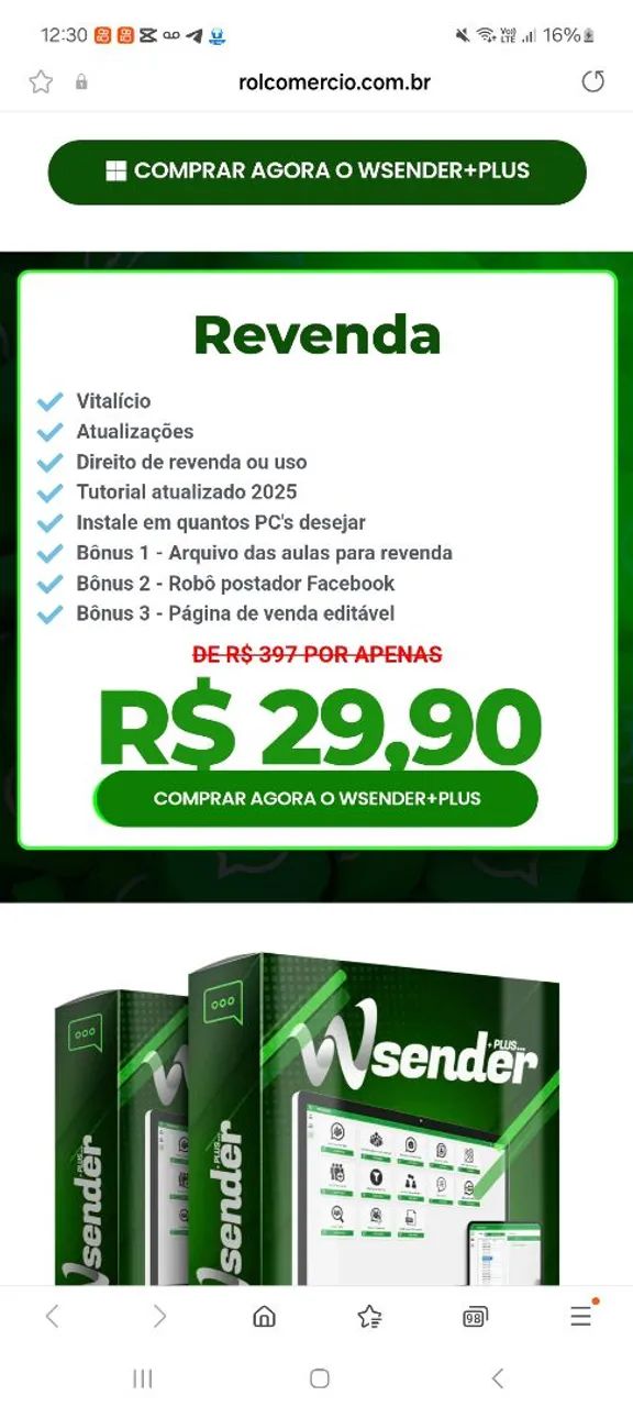 WSender Plus - Revenda e Ganhe Dinheiro