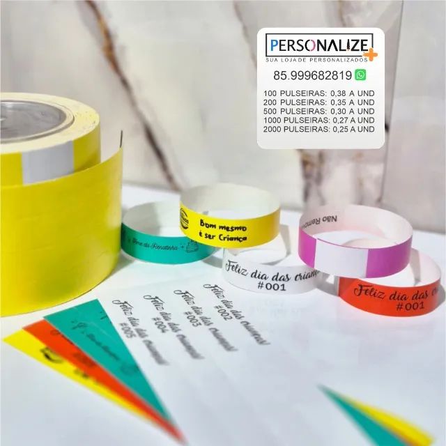  Pulseiras personalizadas para festas eventos