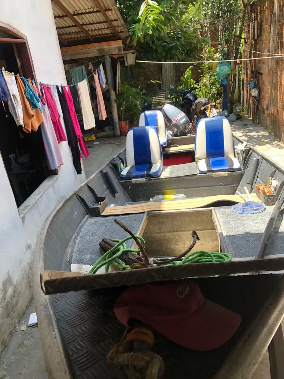 Lancha de alumínio para pesca ou passeio - Foto 4