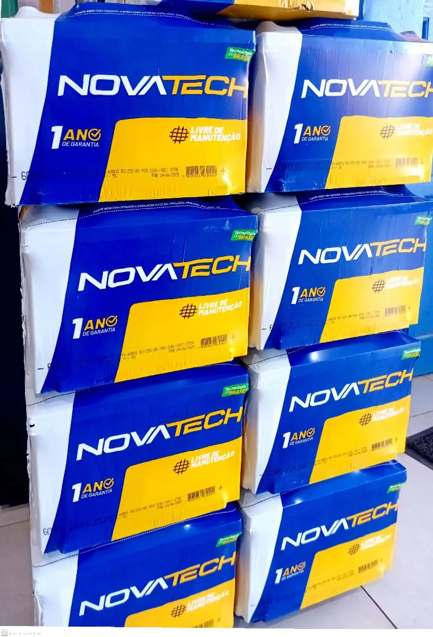 Bateria Novatech 60AH Livre de Manutenção - 1 Ano de Garantia