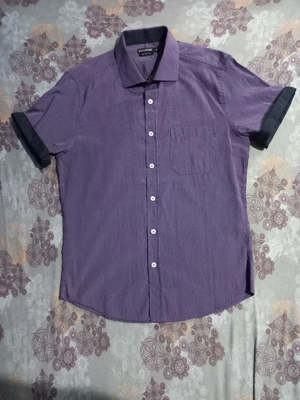 Camisa Social Masculina Roxa