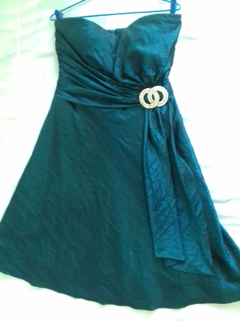 Vestido tafetá verde - Foto 3