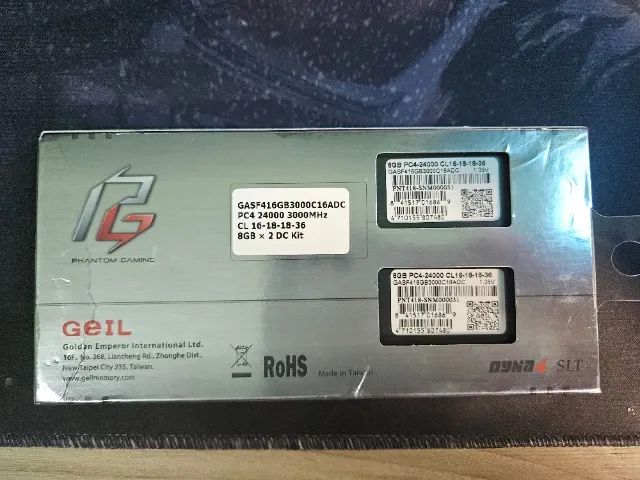 ? Memória RAM GEIL Phantom Gaming 16GB (2x8GB) 3000MHz - Usada e Funcionando! - Foto 4