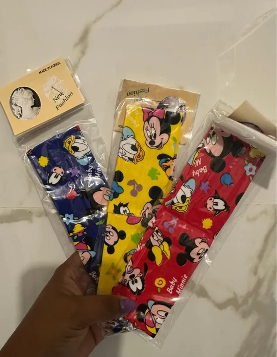Faixas de Cabelo Mickey e Minnie - 3 Peças