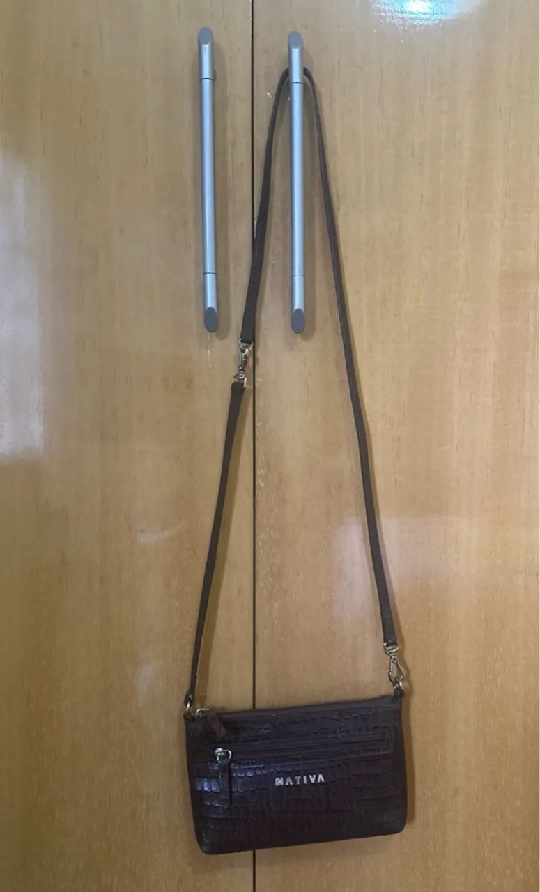 Vendo mini bag, bolsa de ombro couro marrom