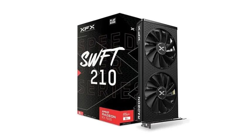 Placa de Vídeo XFX AMD RADEON RX 7600 Gaming, 8GB, GDDR6, Nova, Lacrada** Promoção