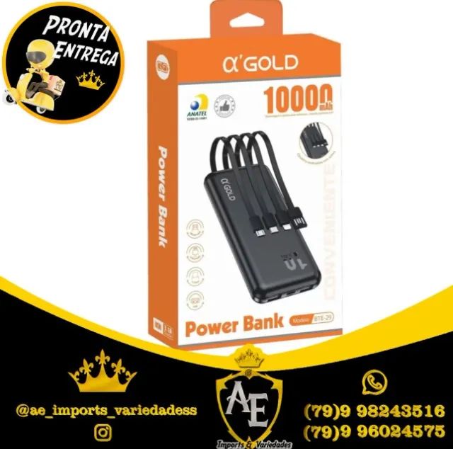 carregador portatil power bank 10.000mah