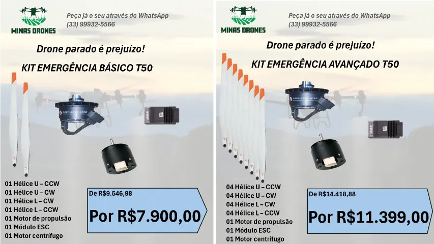 Kit Peças de reposição para drones de pulverização DJI Agras T20P, T40 ,T50 e 25