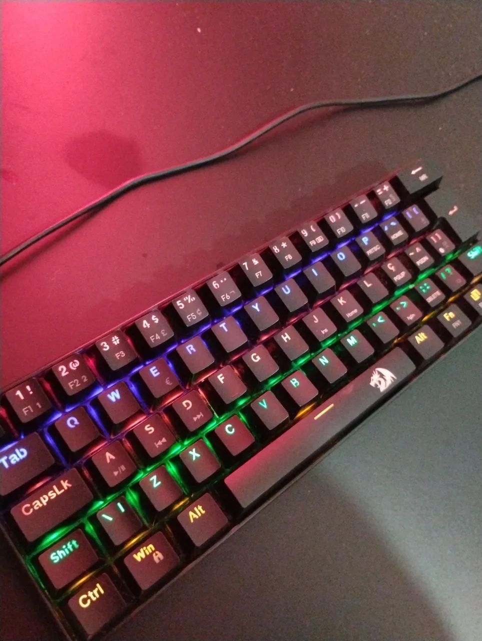 Teclado Mecanico Redragon Lakshmi, Rainbow, ABNT2, 60%  Switch Blue - Foto 3
