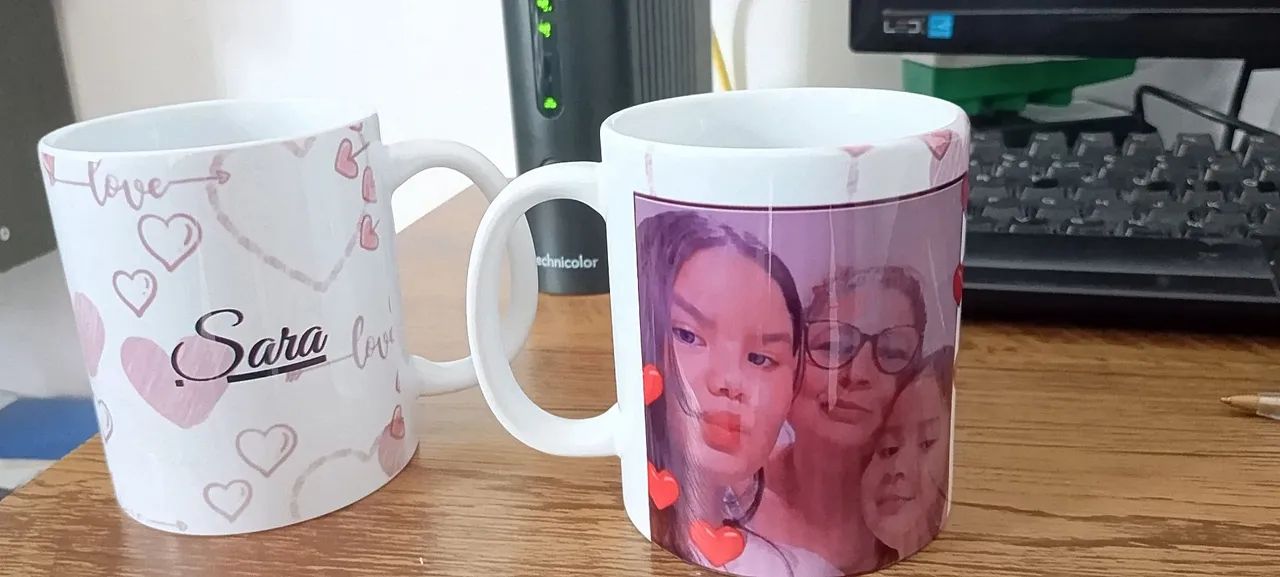 Caneca / xícara personalizada nome e foto  - Foto 4