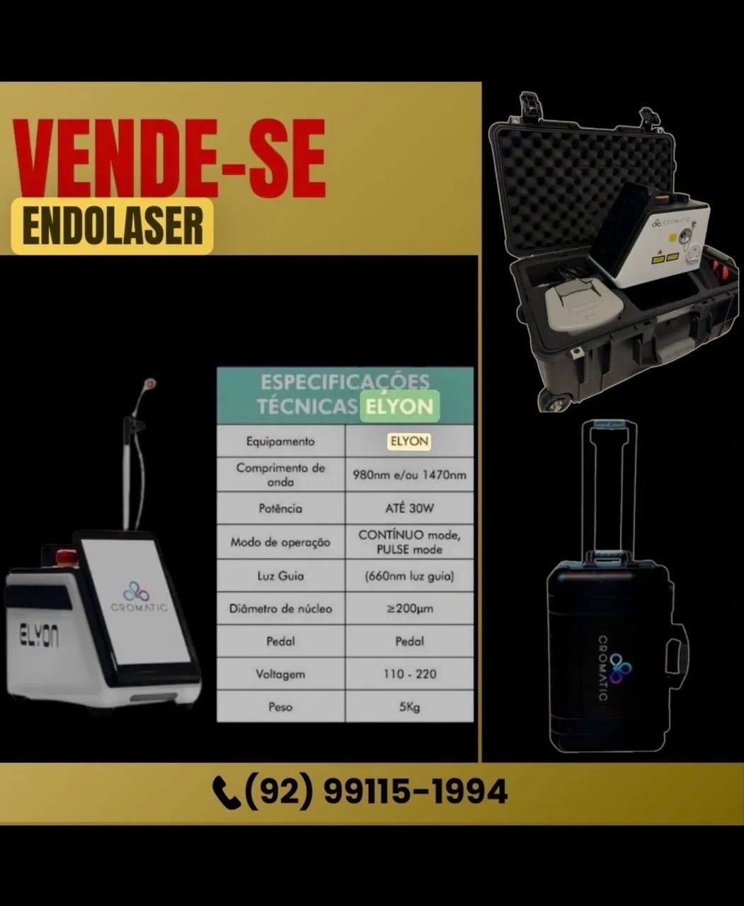 APARELHO ENDOLASER ELYON - Foto 2