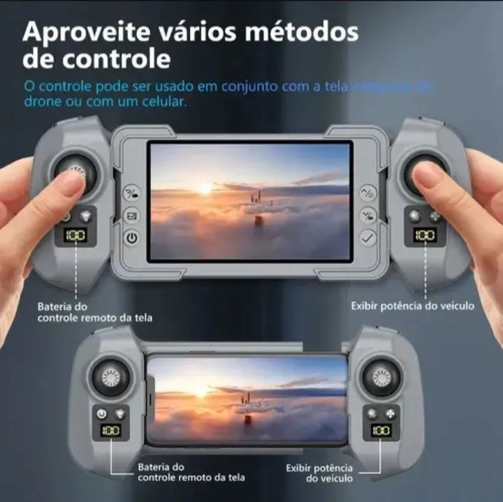 Drone Mini 8k Dual Camera Tela Controle Lcd - Foto 3