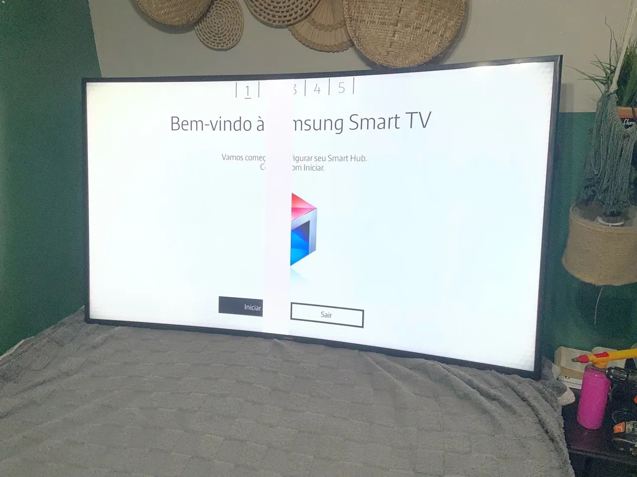 TV Samsung Curva 65 Polegadas com Defeito na Tela - Foto 5