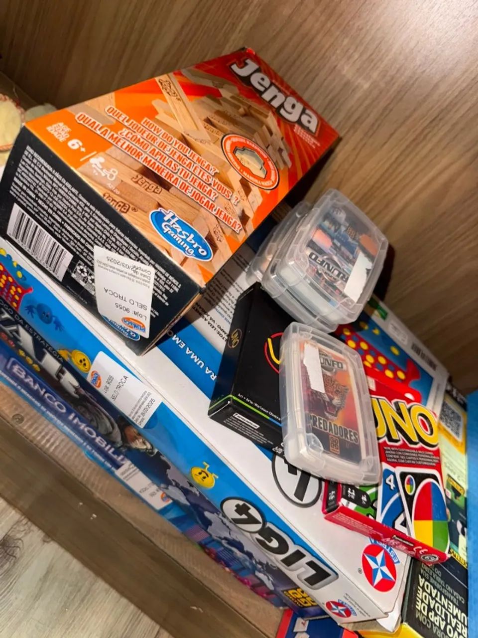 Pacote com 15 Jogos de Tabuleiro e Cartas - UNO, War, Rummikub... - Foto 4