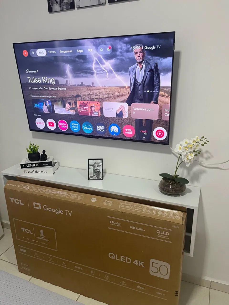 TV 50 polegadas Smart TCL 4k QLED
