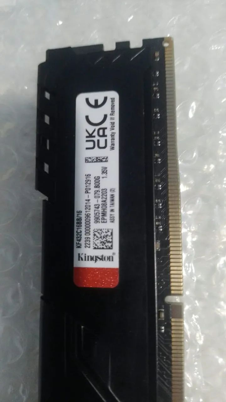 Memória RAM Kingston Fury Beast, 16GB, 2666MHz, DDR4, CL16, Preto  - Foto 2