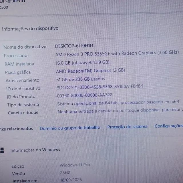 Mini pc thinkcentre ryzen com 16 de ram (semi novo) - Foto 5