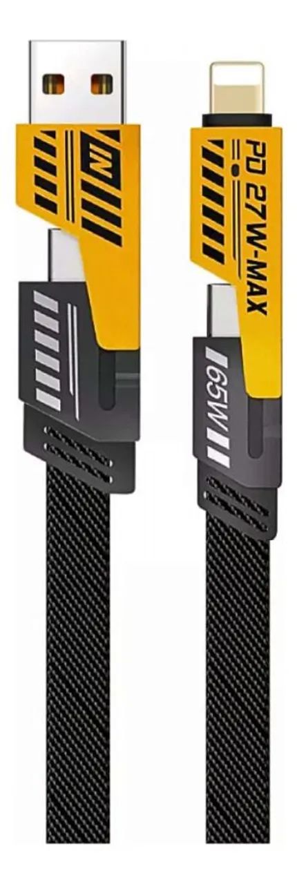 Cabo de carregamento turbo 4 Em 1 Usb E Ios 27w/65w  - Foto 4