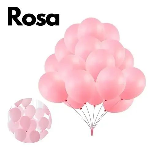 500 Balão Bexiga Liso Festa Decoração 6 Polegadas Cor Rosa-claro