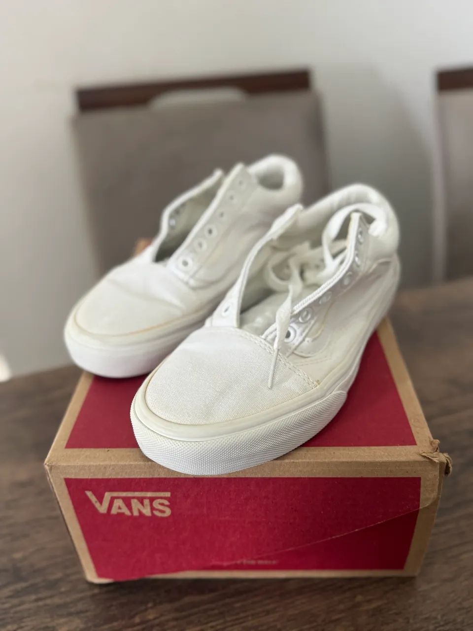 Vans Old Skool branco original 34 - Foto 2