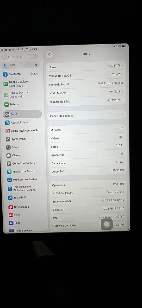 【保証残有】ipadAir5/256GBwifi/applepencil等おまけ Ipad Air 5ª Geração 256GB Wifi+Celular + Apple pencil 2ª Geração +