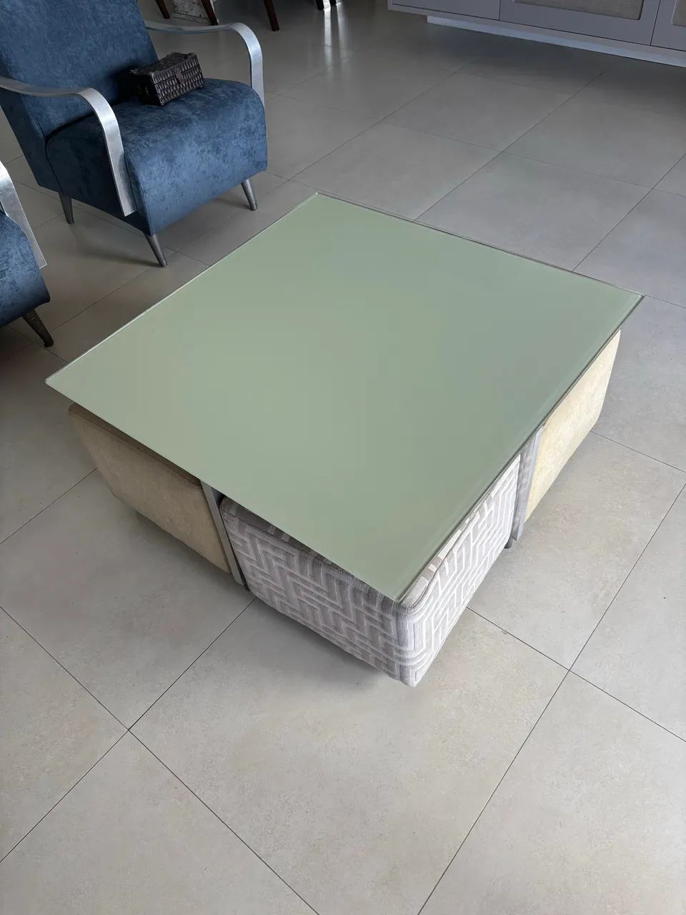 Centro de mesa com 4 puffs - Foto 4