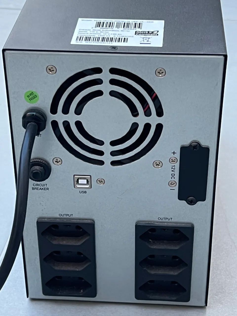 NOBREAK Lacerda New Orion Premium 1400VA 6 tomadas bateria externa 12V/60Ah Usada.  - Foto 4