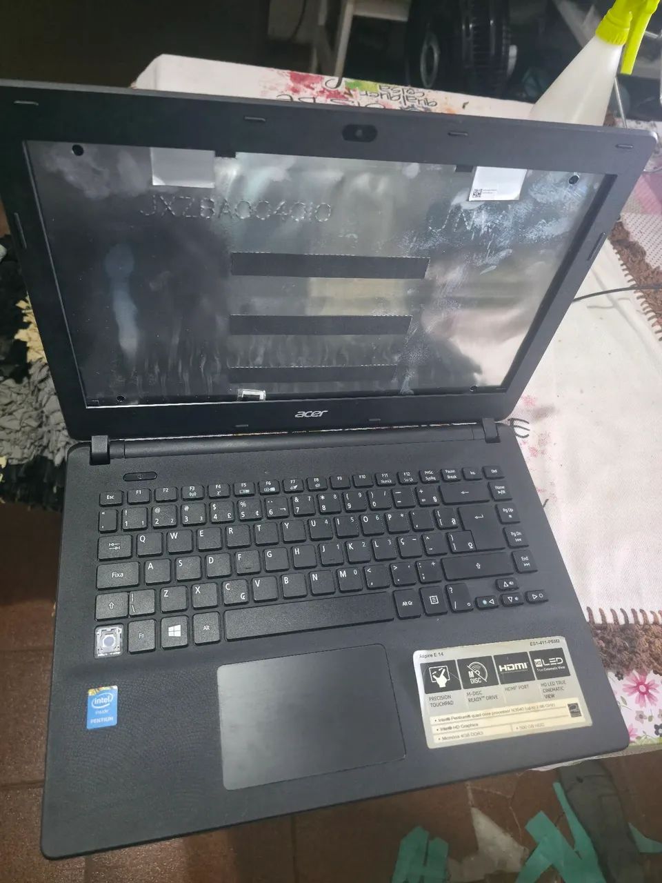 Carcaça notebook acer aspire e 14.  Es1-411-P5m3