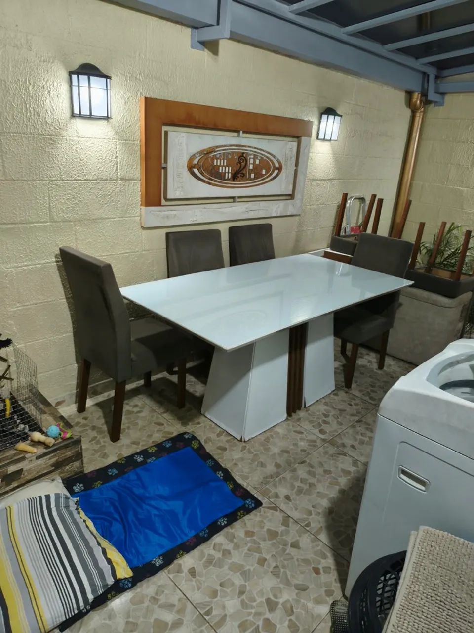 MESA 6 LUGARES DE VIDRO