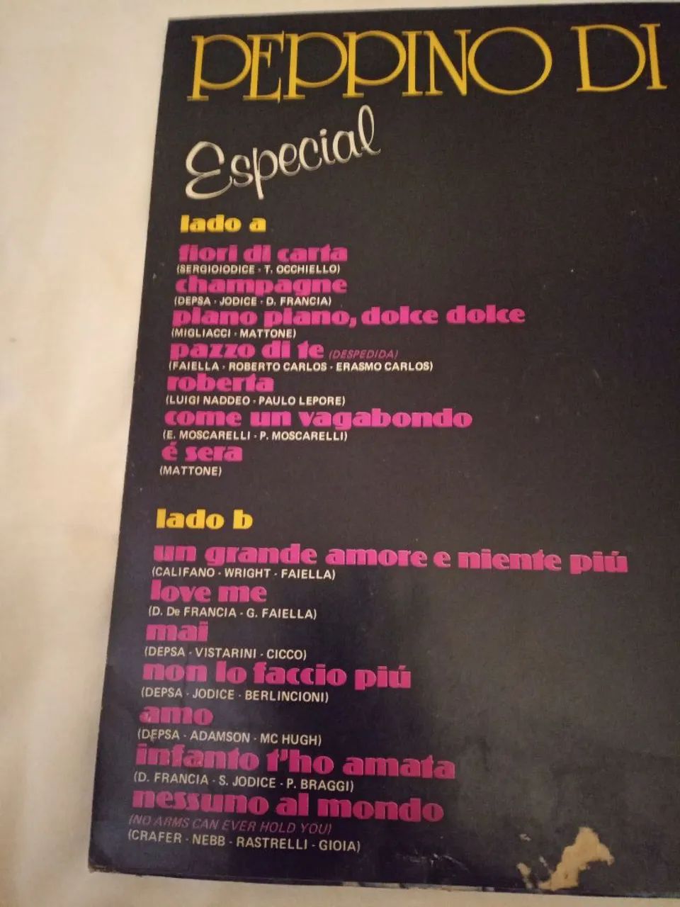 DISCO DE VINIL - PEPPINO DI CAPRI  - Foto 3