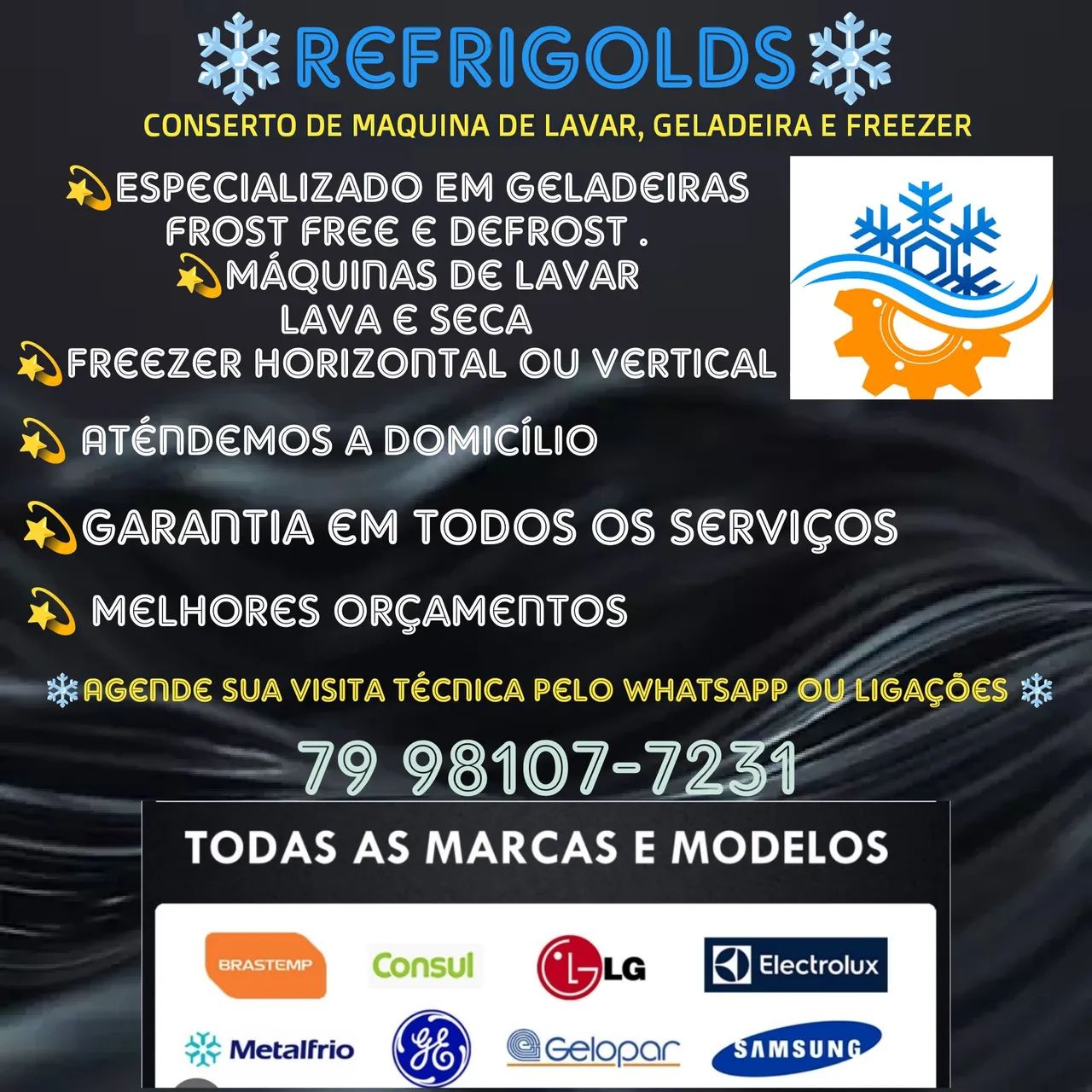 Conserto máquina de lavar e geladeira (atendemos a domicílio)