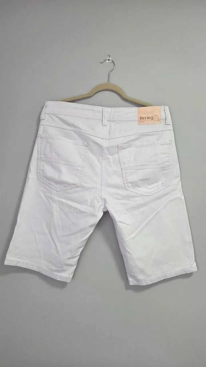 Bermuda jeans Hering 42 Branca - Foto 2