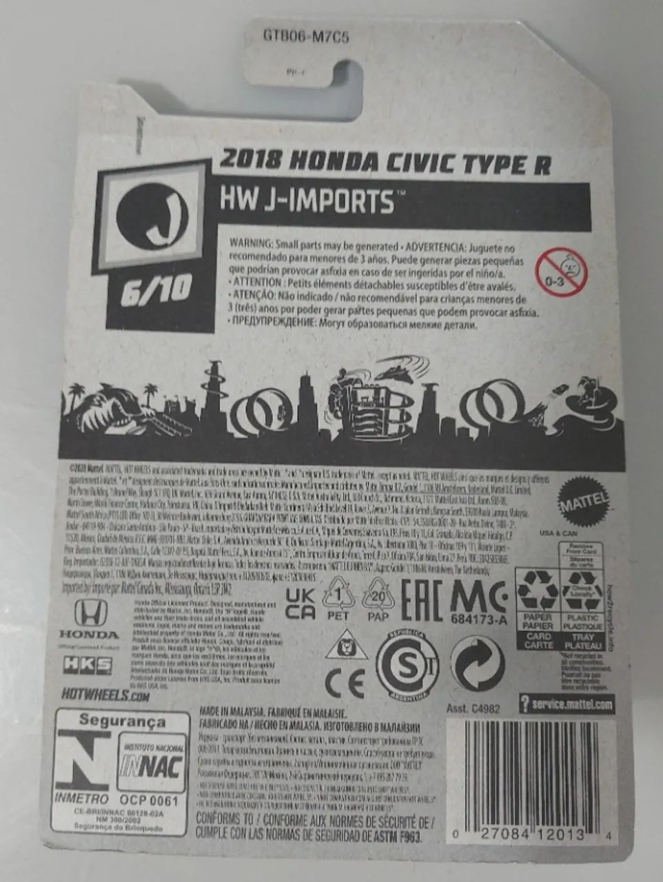 Honda Civic Type R HKS 2018 - Hot Wheels - Foto 2