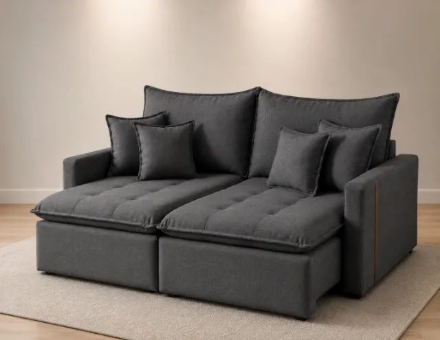 Sofá Cama Gana Cinza (Frete Grátis)