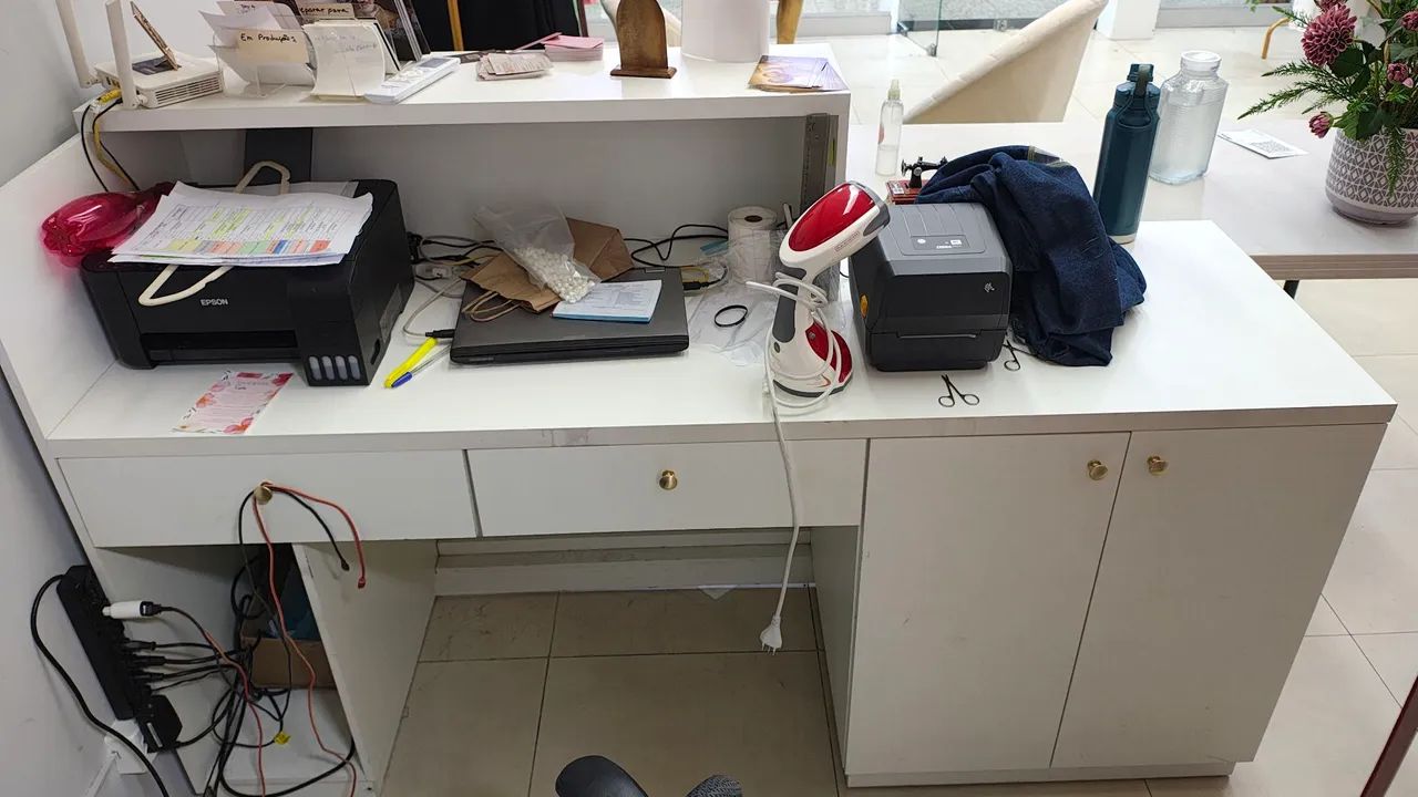 Balcão em MDF branco 1.950,00 - Foto 3