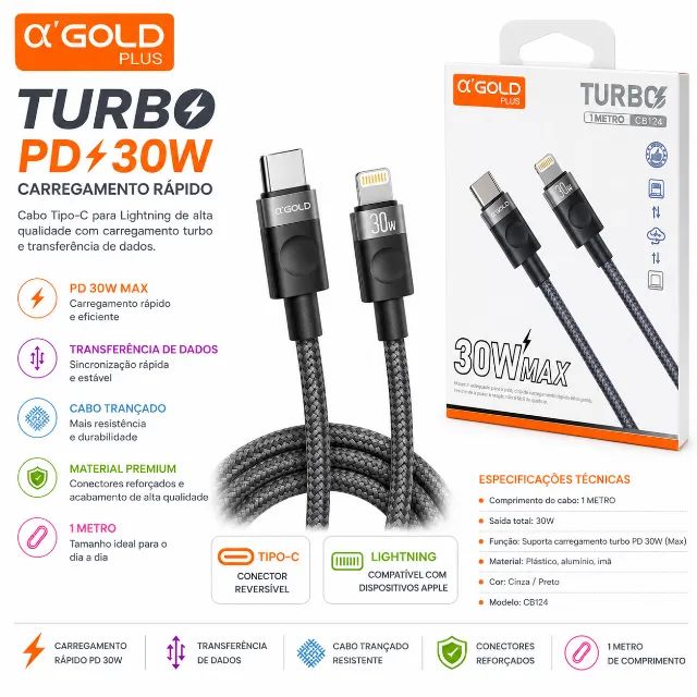 Cabo Turbo PD 30W Lightning 