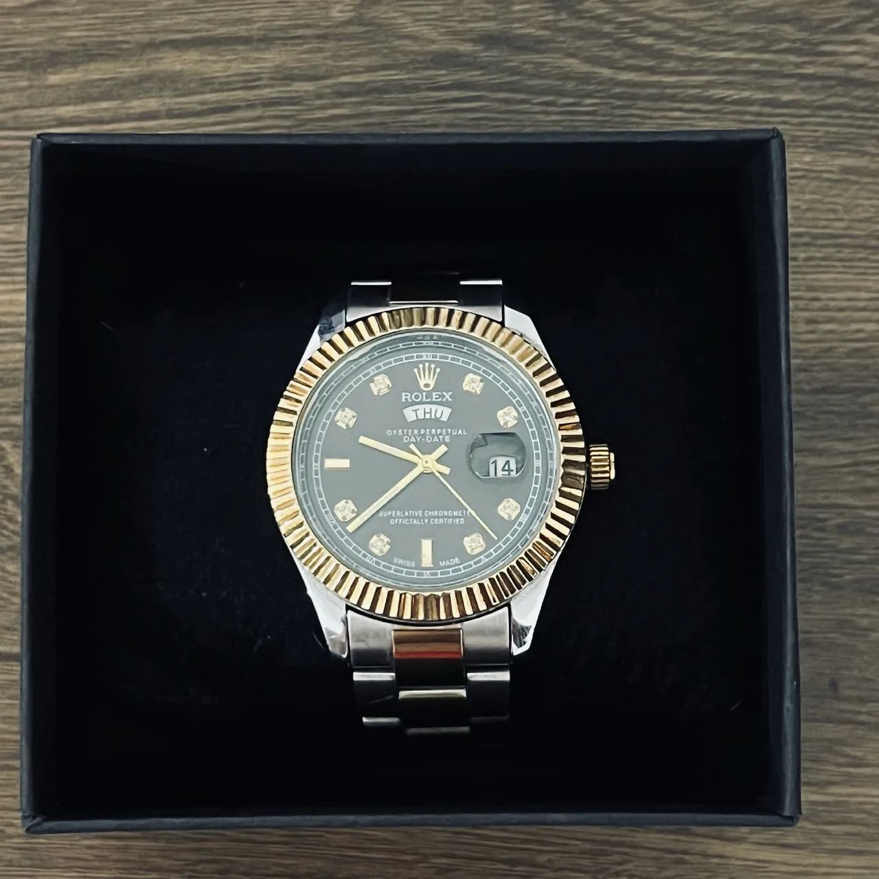 Relógio Rolex prata e dourado