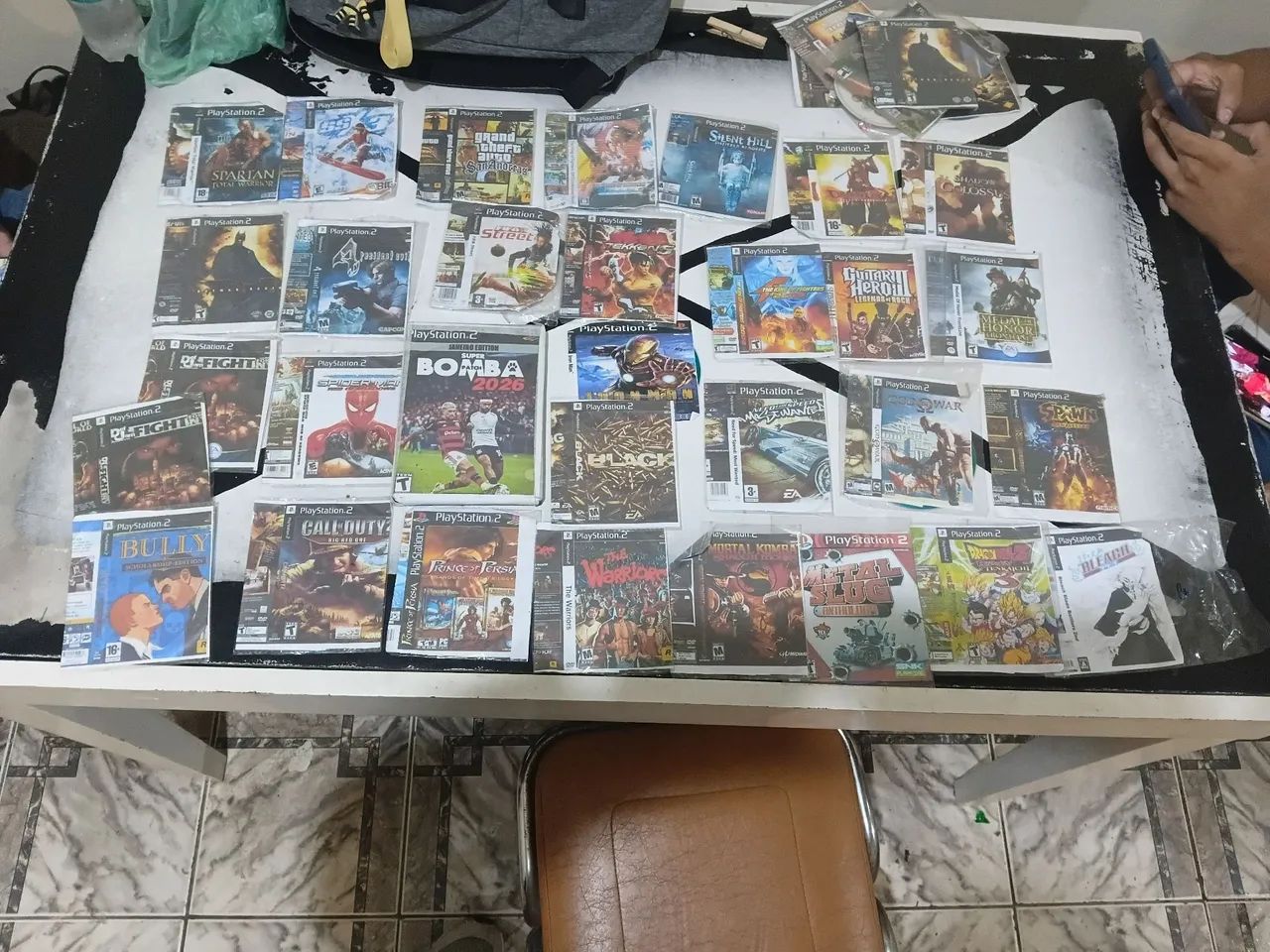 PS2 Slim com 2 controles e jogos - Foto 4