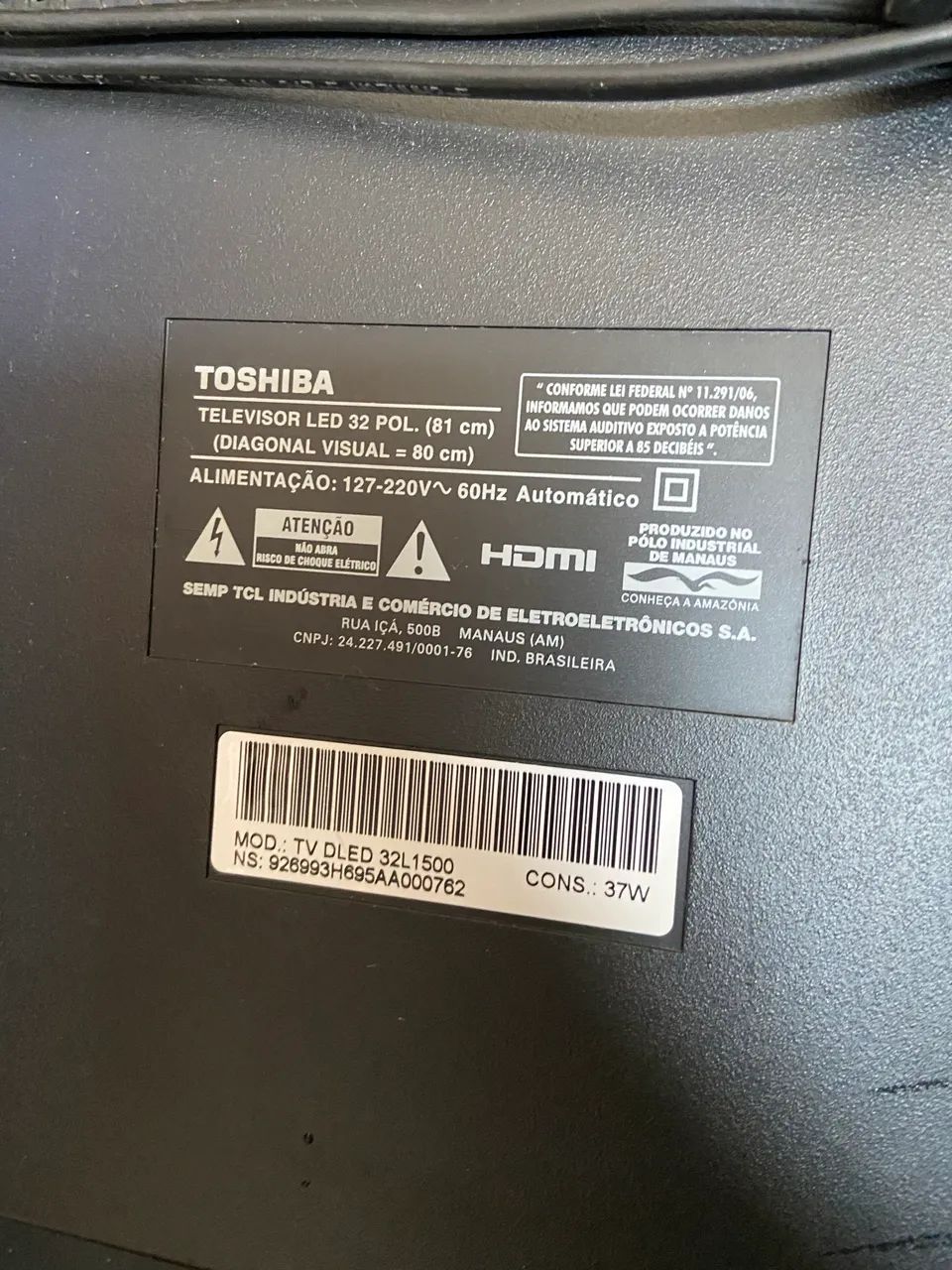 Tv TOSHIBA 32 polegadas bivolt - Foto 4