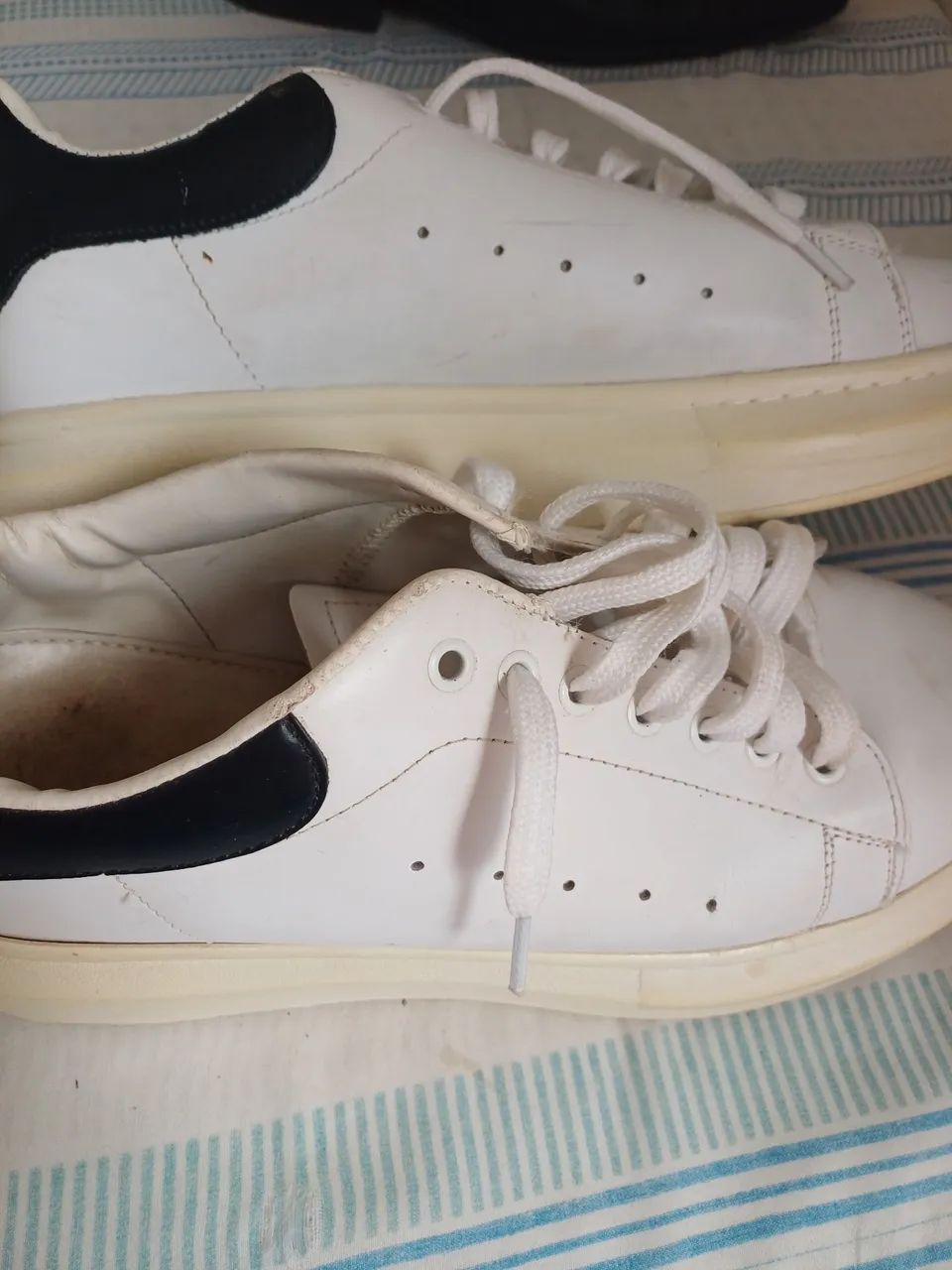 TENIS ALESSANDER MCQUEEN 41 BRANCO  COURO - Foto 2