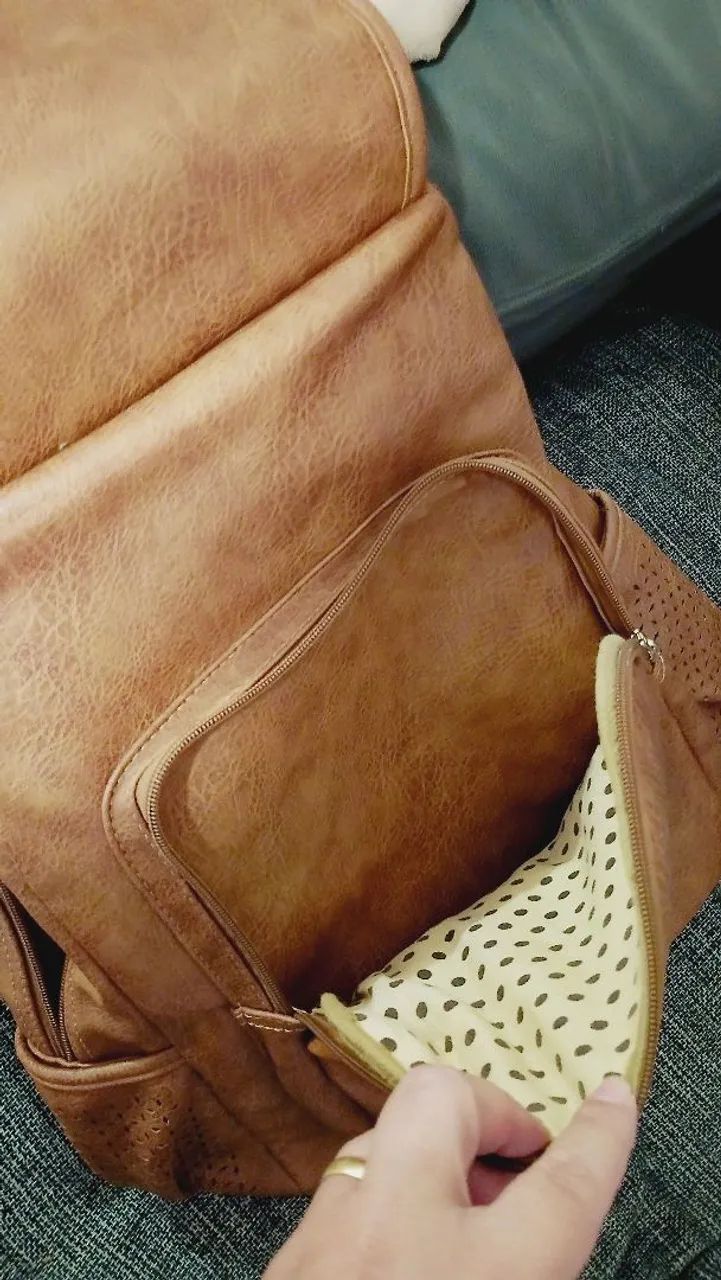Mochila em couro grande  - Foto 3