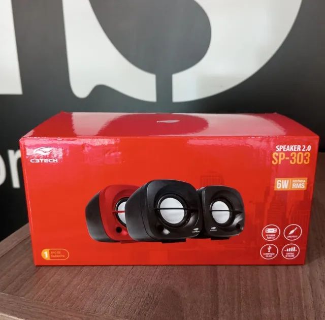 Caixa De Som C3tech Speaker 2.0 SP-303BK  Preto 